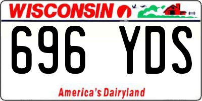 WI license plate 696YDS