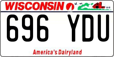 WI license plate 696YDU