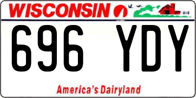 WI license plate 696YDY