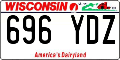 WI license plate 696YDZ