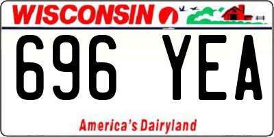WI license plate 696YEA