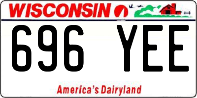 WI license plate 696YEE