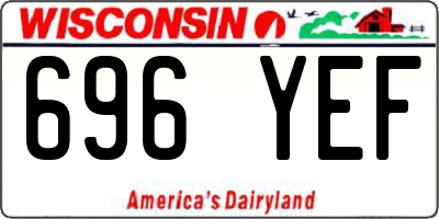WI license plate 696YEF