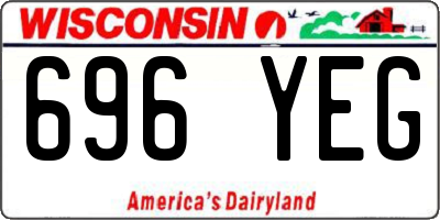 WI license plate 696YEG