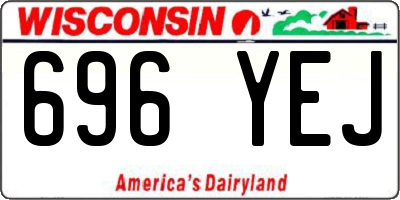 WI license plate 696YEJ
