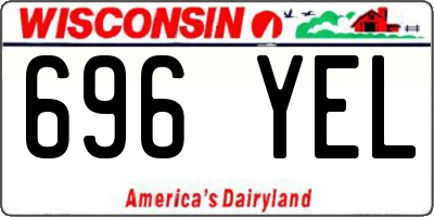 WI license plate 696YEL