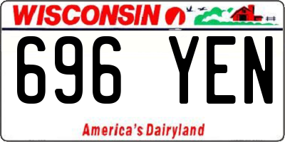 WI license plate 696YEN