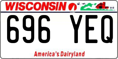 WI license plate 696YEQ