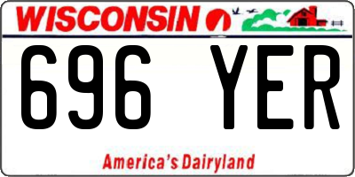 WI license plate 696YER