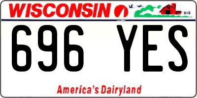 WI license plate 696YES
