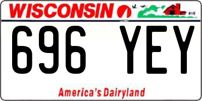 WI license plate 696YEY