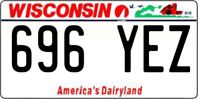 WI license plate 696YEZ