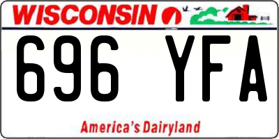 WI license plate 696YFA