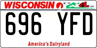 WI license plate 696YFD