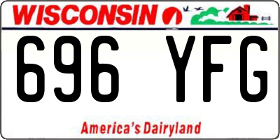 WI license plate 696YFG
