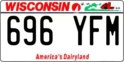 WI license plate 696YFM