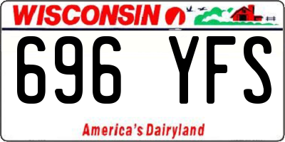 WI license plate 696YFS