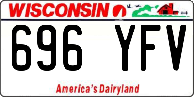 WI license plate 696YFV