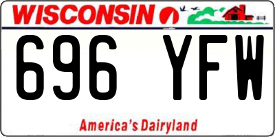 WI license plate 696YFW