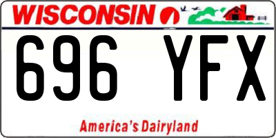 WI license plate 696YFX