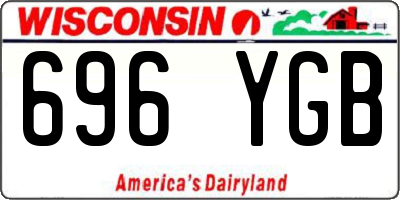 WI license plate 696YGB