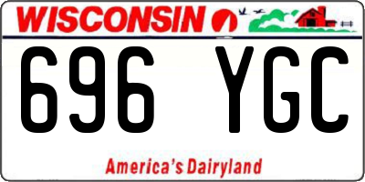 WI license plate 696YGC