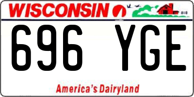 WI license plate 696YGE