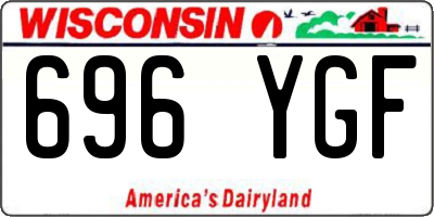 WI license plate 696YGF