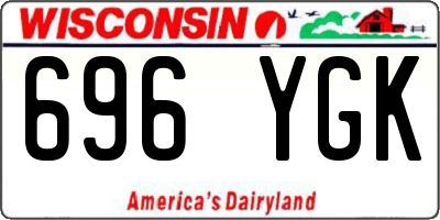 WI license plate 696YGK
