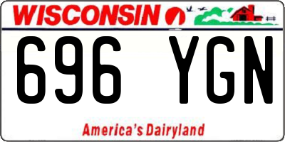 WI license plate 696YGN