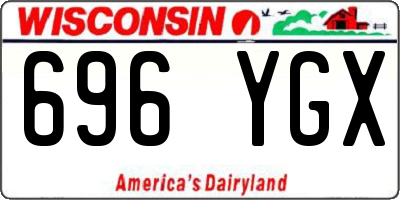 WI license plate 696YGX