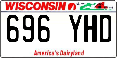 WI license plate 696YHD