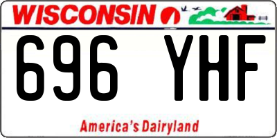 WI license plate 696YHF