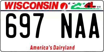 WI license plate 697NAA
