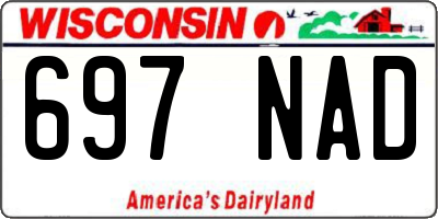 WI license plate 697NAD