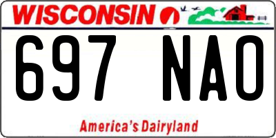 WI license plate 697NAO
