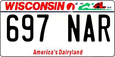 WI license plate 697NAR