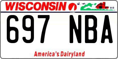 WI license plate 697NBA