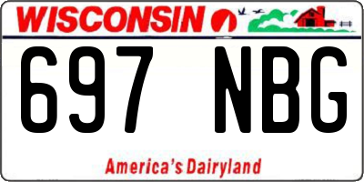 WI license plate 697NBG