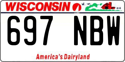 WI license plate 697NBW