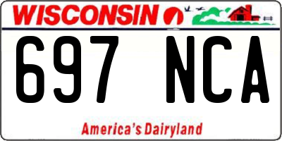 WI license plate 697NCA