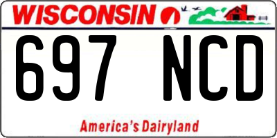WI license plate 697NCD