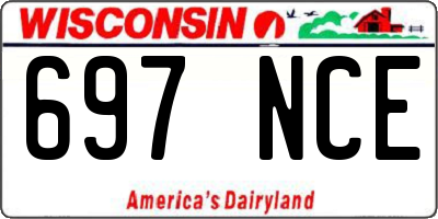 WI license plate 697NCE