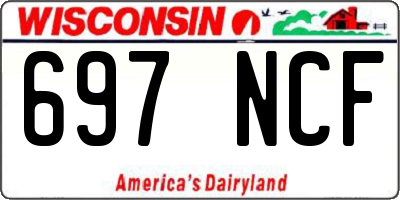 WI license plate 697NCF