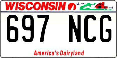 WI license plate 697NCG