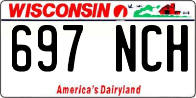 WI license plate 697NCH