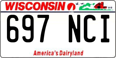 WI license plate 697NCI