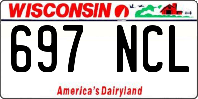 WI license plate 697NCL