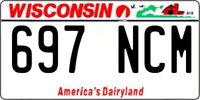 WI license plate 697NCM