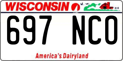 WI license plate 697NCO